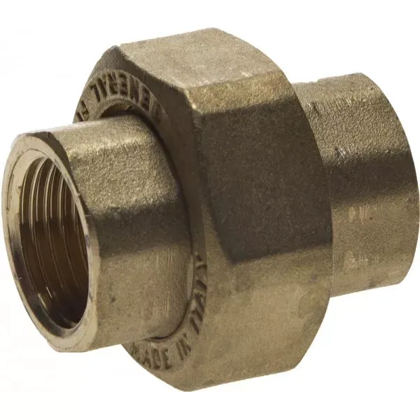 Соединитель GENERAL FITTINGS с накидной гайкой, латунь, г/г, 1/2" 51037-G/G-1/2 купить в Нягани