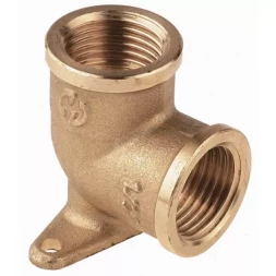Уголок GENERAL FITTINGS с креплением к стене в двух точках, латунь, г/г, 1/2" 51076-G/G-1/2