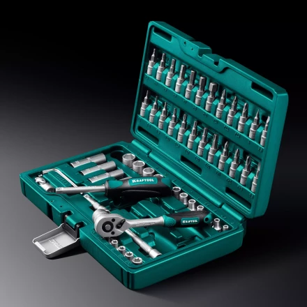 Универсальный набор инструмента KRAFTOOL, 57 предм. 27885-H57 купить в Нягани