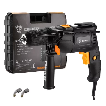 Дрель ударная DEKO DKID600W, 063-4163, в кейсе купить в Нягани