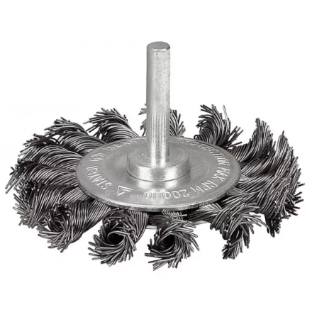 ЗУБР &quot;ЭКСПЕРТ&quot;. Щетка дисковая для дрели, широкая, жгутированная стальная проволока 0,5мм, 75мм 3522-075-2_z01 купить в Нягани