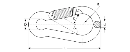ЗУБР DIN 5299D, 12 мм, 8 шт, карабин с предохранительной гайкой (4-304555-12) купить в Нягани