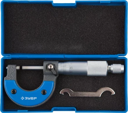 Микрометр ЗУБР &quot;ЭКСПЕРТ&quot; гладкий механический, МК 25, диапозон 0-25мм, шаг измерения 0,01мм 34480-25_z01 купить в Нягани