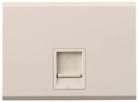 Розетка СВЕТОЗАР &quot;ЭФФЕКТ&quot; компьютерная, одинарная, без вставки и рамки, цвет бежевый SV-54419-B купить в Нягани