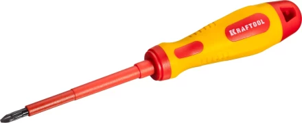 Отвертка KRAFTOOL, высоковольтная, Cr-Mo-V стержень, двухкомпонент. маслобензостойкая рукоятка, PH №2, 100мм 250084-2-100 купить в Нягани