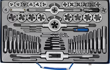 Набор метчиков и плашек ЗУБР &quot;ПРОФЕССИОНАЛ&quot;, сталь Р6М5, 65 предметов 28110-H65 купить в Нягани