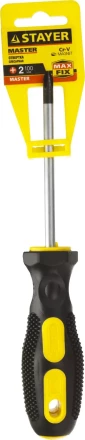 Отвертка STAYER &quot;MASTER&quot;, двухкомпонентная рукоятка, магнитный наконечник, PH2x100мм 2510-2-10_z01 купить в Нягани