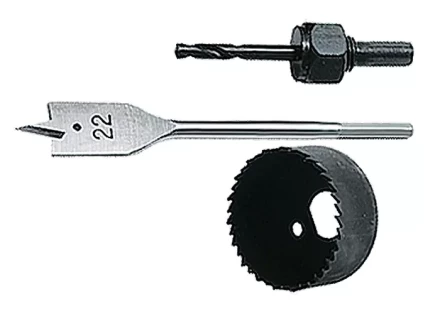 Набор для установки врезных замков 22 мм/48 мм перовое сверло/кольцевая пила MATRIX 70493 купить в Нягани