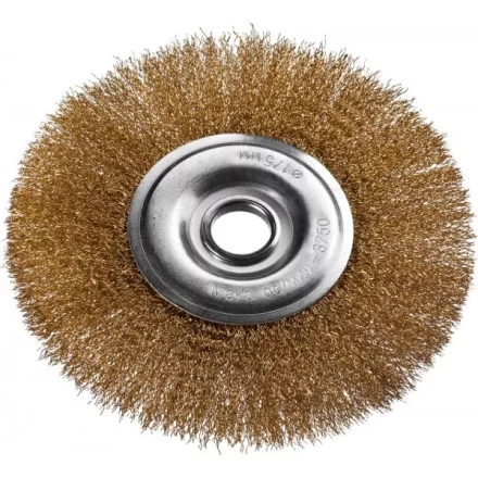 DEXX. Щетка дисковая для УШМ, витая стальная латунированная проволока 0,3мм, 175ммх22мм 35101-175 купить в Нягани