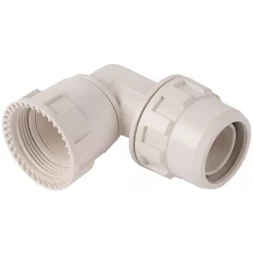 Переходник ЗУБР "ШиреФит" угловой 90° "накидная гайка - штуцер с гайкой", 32мм 51482-32