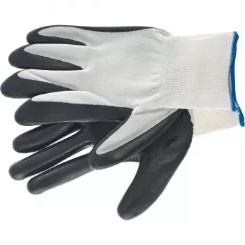 Перчатка с черным нитрильным покрытием, стойкая к маслу и бензину, 15 класс вязки  Сибртех 67861 купить в Нягани