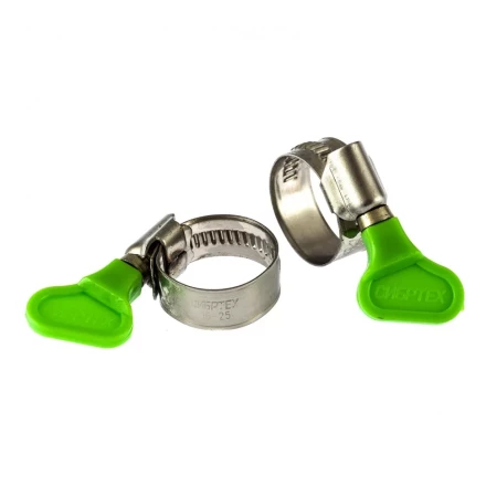 Хомуты металлические червячные 16-25 мм ширина 12 мм W4 с ключом 2 шт Сибртех 476503 купить в Нягани