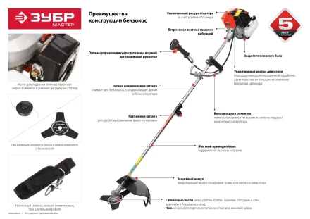 Триммер бензиновый (бензокоса) КРБ-250 серия МАСТЕР купить в Нягани