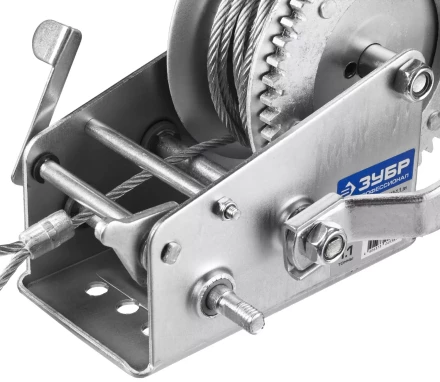 Лебедка ручная барабанная ЗУБР &quot;ПРОФЕССИОНАЛ&quot;, тяговая, тросовая, 1,1т, 8м 43113-1.1_z01 купить в Нягани