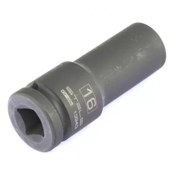 Головка ударная удлиненная шестигранная 16 мм 1/2" CrMo Stels 13943 купить в Нягани
