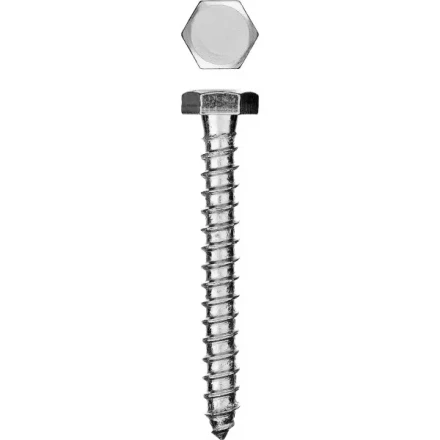 Шурупы ЗУБР &quot;МАСТЕР&quot; с шестигранной головкой, оцинкованные, 6x60мм, 4шт 300456-06-060 купить в Нягани
