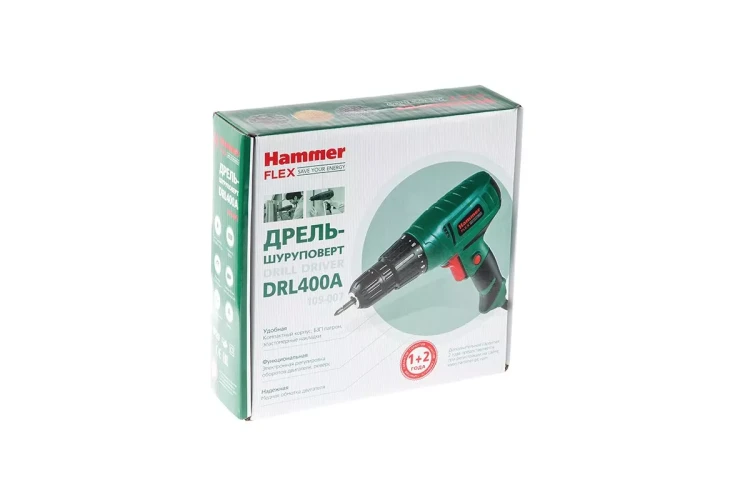 Дрель-шуруповерт HAMMER Flex DRL400A купить в Нягани