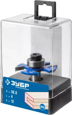 ЗУБР 50.8 x 4 мм, хвостовик 12 мм, фреза горизонтально-пазовая, Профессионал (28757-50.8-4-12) купить в Нягани