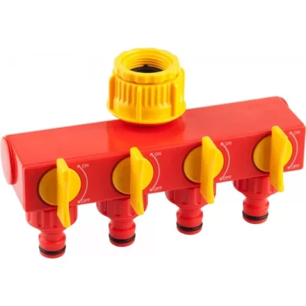 Распределитель GRINDA четырехканальный, из ударопрочной пластмассы, &quot;резьба внешняя 3/4&quot;-1&quot;-соединитель&quot; 8-426314_z01 купить в Нягани