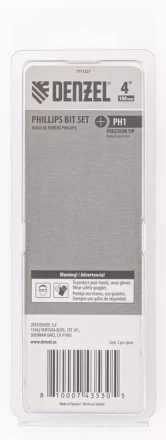 Бита PH1x100 мм, 5 шт. Denzel 7711327 купить в Нягани
