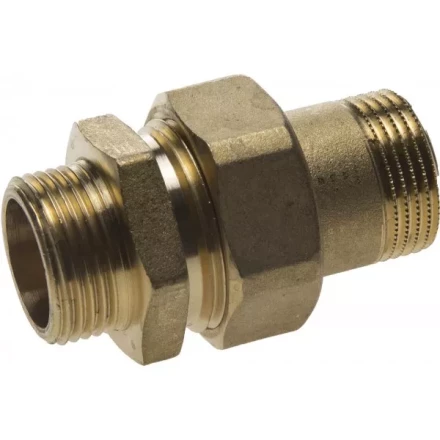 Соединитель GENERAL FITTINGS прямой с накидной гайкой, латунь, ш/ш, 3/4&quot; 51037-S/S-3/4 купить в Нягани