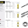 Комплект метчиков STAYER "MASTER", сталь 9ХС, М12х1,75, 2 шт 28025-12-1.75-H2 купить в Нягани