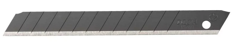 Лезвия OLFA сегментированные BLACK MAX, 9х80х0,38мм, 13 сегментов, 50шт OL-ABB-50B купить в Нягани