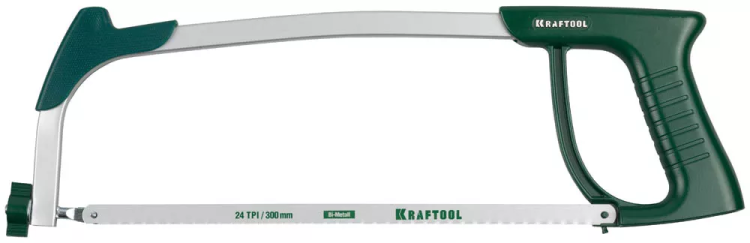 Ножовка по металлу, KRAFTOOL 15811, металлическая рукоятка, натяжение 120 кг, 300 мм 15811 купить в Нягани