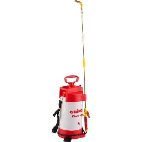 Опрыскиватель GRINDA садовый "Clever Spray",5 л, с латунным  телескоп. удлинителем и упорами для ног 8-425155_z01 купить в Нягани