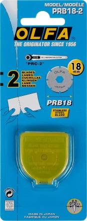 Лезвие OLFA круговое из нержавеющей стали для PRC-2, 18х0,3мм, 2шт OL-PRB18-2 купить в Нягани