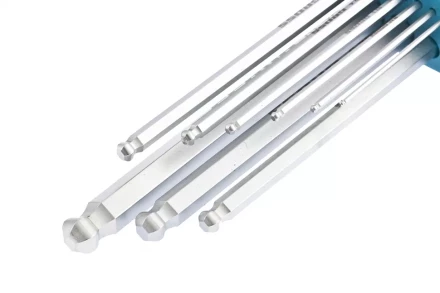 Набор ключей имбусовых HEX 1,5–10 мм S2 9 шт экстра-длинные с шаром сатинированные Gross 16404 купить в Нягани