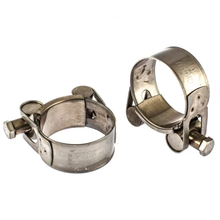 Хомуты металлические силовые 36-39 мм ширина 20 мм шарнирный W4 2 шт Сибртех 475233 купить в Нягани