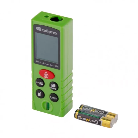 Лазерный дальномер Сибртех PM-60 с пузырьковым уровнем 38011 купить в Нягани