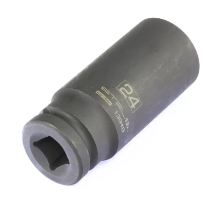 Головка ударная удлиненная шестигранная 24 мм 1/2&quot; CrMo Stels 13949 купить в Нягани