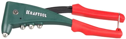 Заклепочник с усиленным литым корпусом, KRAFTOOL &quot;NX-5 31173, для заклёпок d=2,4-4,8 мм - алюминий и сталь, d=2,4-4,0 - нерж сталь 31173 купить в Нягани