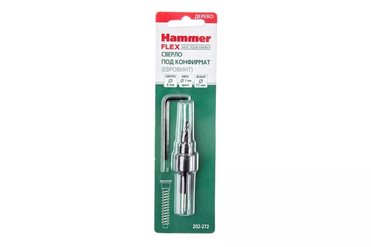 Сверло по дереву HAMMER Ф4х70мм (202-272 DR WD DBL FLUTE ) купить в Нягани
