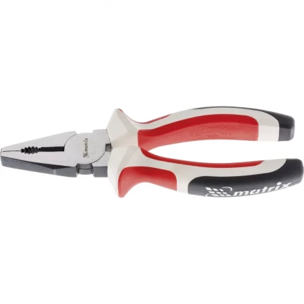 Плоскогубцы White Nickel 180 мм никелированные трехкомпонентные рукоятки MATRIX 17075 купить в Нягани