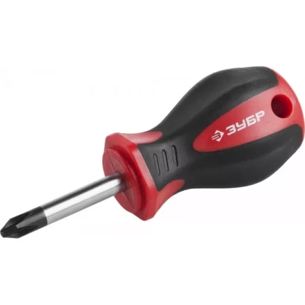 Отвертка ЗУБР &quot;МАСТЕР&quot;, &quot;STUBBY&quot; ( бочка ), Cr-v, эргономичная двухкомпонентная рукоятка, PH2x38мм 25062-38-2_z03 купить в Нягани