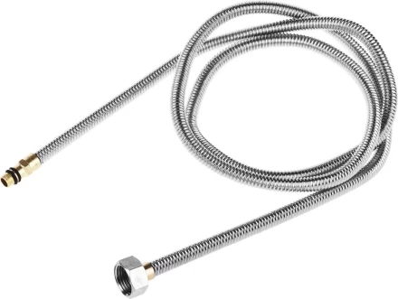 Подводка ЗУБР &quot;ЭКСПЕРТ&quot; сильфонная из нержавеющей стали, для смесителя, укороченная, г/ш (гайка-штуцер), 1/2&quot;, 1,5м 51012-150 купить в Нягани