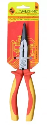 Плоскогубцы с удл. губками  диэлектр. 200мм 1/6/60 19016 купить в Нягани