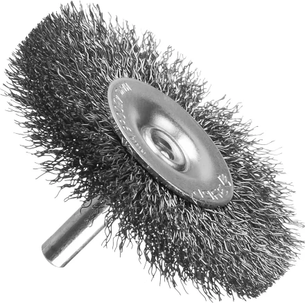 ЗУБР &quot;ПРОФЕССИОНАЛ&quot;. Щетка дисковая для дрели, витая стальная проволока 0,3мм, 63мм 35198-063_z02 купить в Нягани