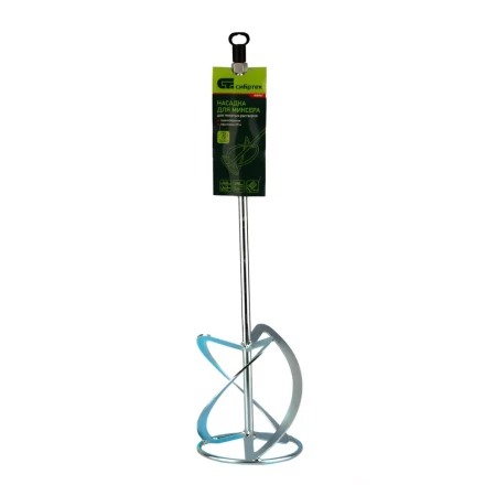 Насадка для миксера, для тяжелых растворов Сибртех, 160 х 590 мм, оцинкованная, хвостовик резьба М14, 848967 купить в Нягани