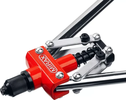 Заклепочник двуручный, DEXX 31034, заклёпки из Al и стали, регулят усил вытяг, d=2,4/3,2/4,8мм 31034 купить в Нягани