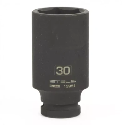 Головка ударная удлиненная шестигранная 30 мм 1/2" CrMo Stels 13951