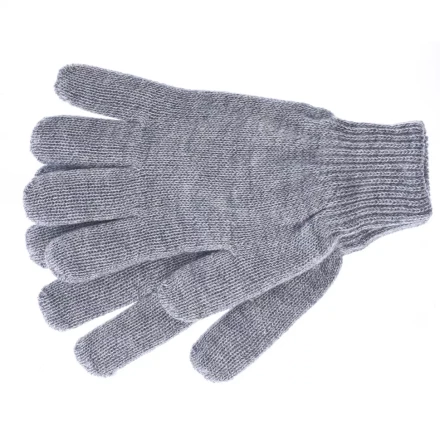 Перчатки трикотажные акрил двойные серое мулине двойная манжета Сибртех Россия 68684 купить в Нягани