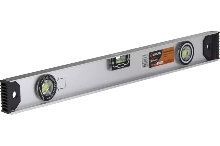 Уровень алюминиевый «Рельс» 600мм 3 глазка фрезерованный Вихрь 900/73/11/4/14 купить в Нягани