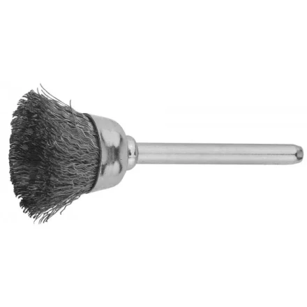 Щетка ЗУБР кистевая, нержавеющая сталь, на шпильке, d 15x3,2мм, L 42мм, 1шт 35933 купить в Нягани