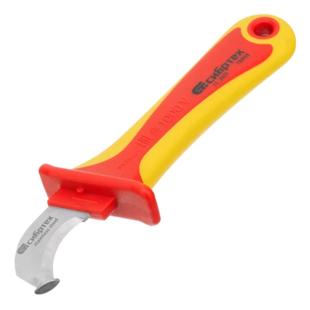 Нож диэлектрический Сибртех до 1000 В, для снятия оплетки электрокабелей 78808 купить в Нягани