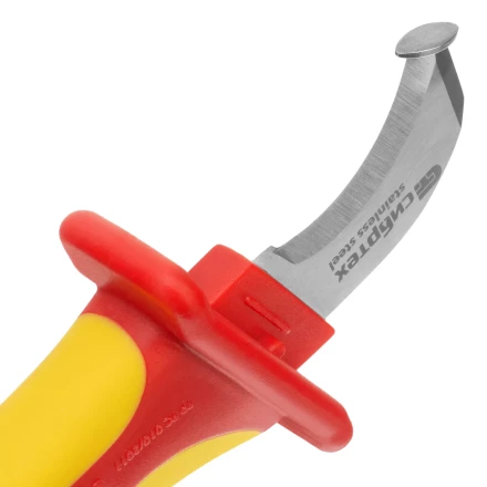 Нож диэлектрический Сибртех до 1000 В, для снятия оплетки электрокабелей 78808 купить в Нягани