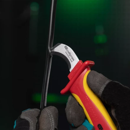 Нож диэлектрический Сибртех до 1000 В, для снятия оплетки электрокабелей 78808 купить в Нягани